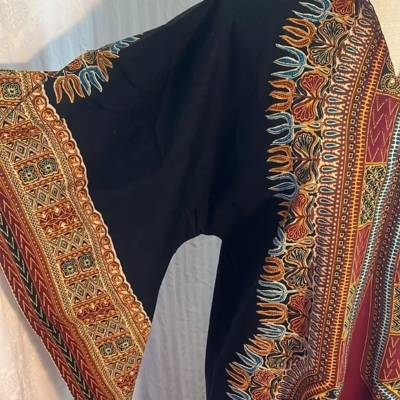 vintage 80s angel sleeve Hatari caftan dashiki - Picture 2 of 6